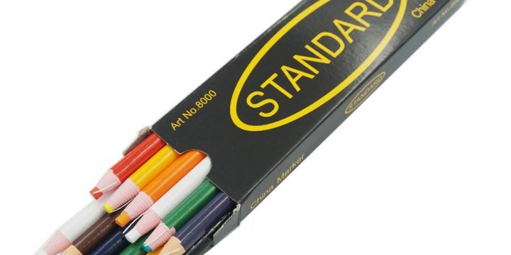 Standard China Marker (South Korea) Peel off Grease Pencil for Wood Glass Metal Cloth Wax Grease Mixed Ws